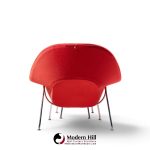 eero saarinen for knoll mid century medium womb chairs - pair with ottoman