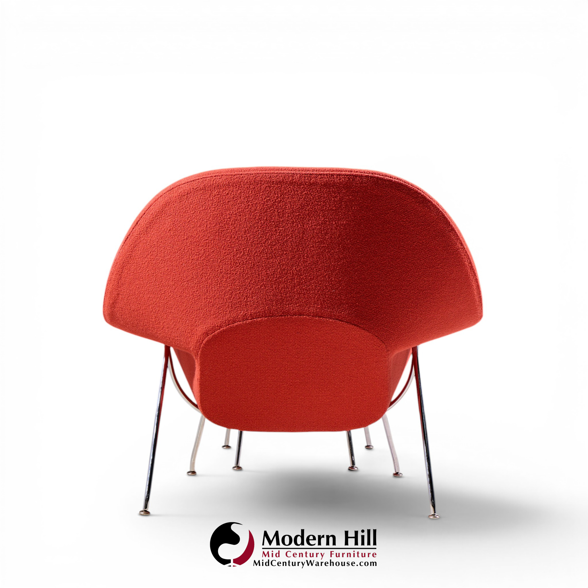 eero saarinen for knoll mid century womb chair with ottoman