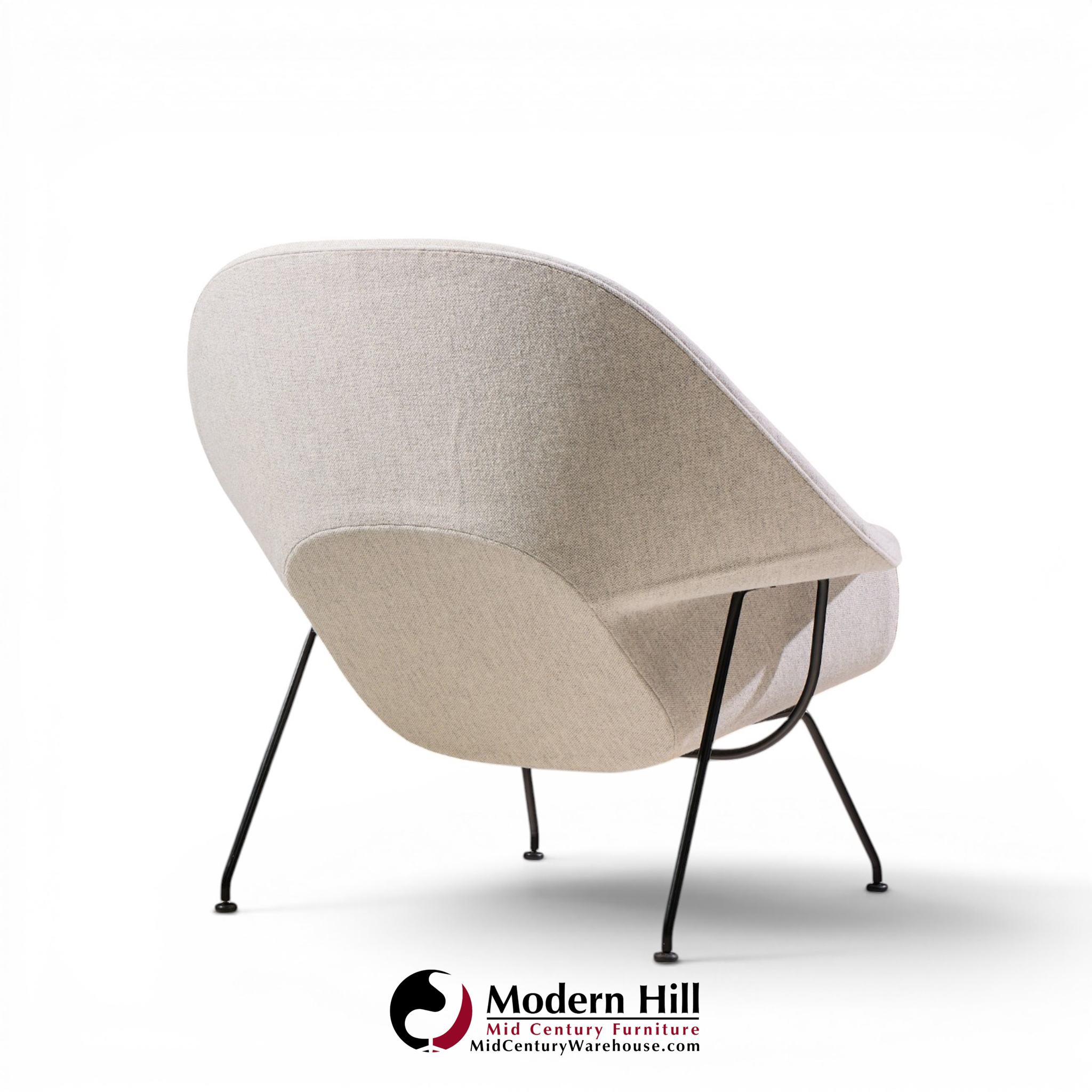 eero saarinen for knoll mid century womb chairs - pair