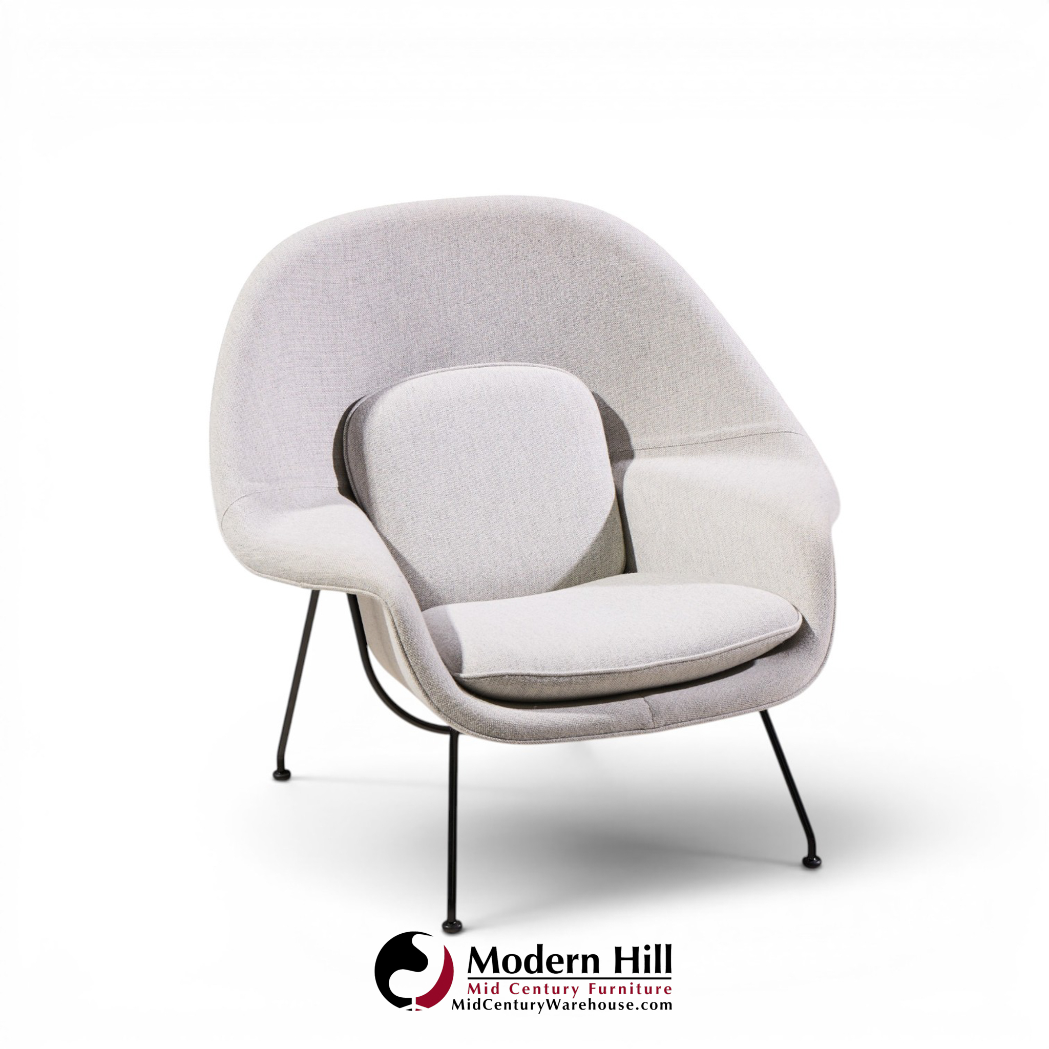 eero saarinen for knoll mid century womb chairs - pair