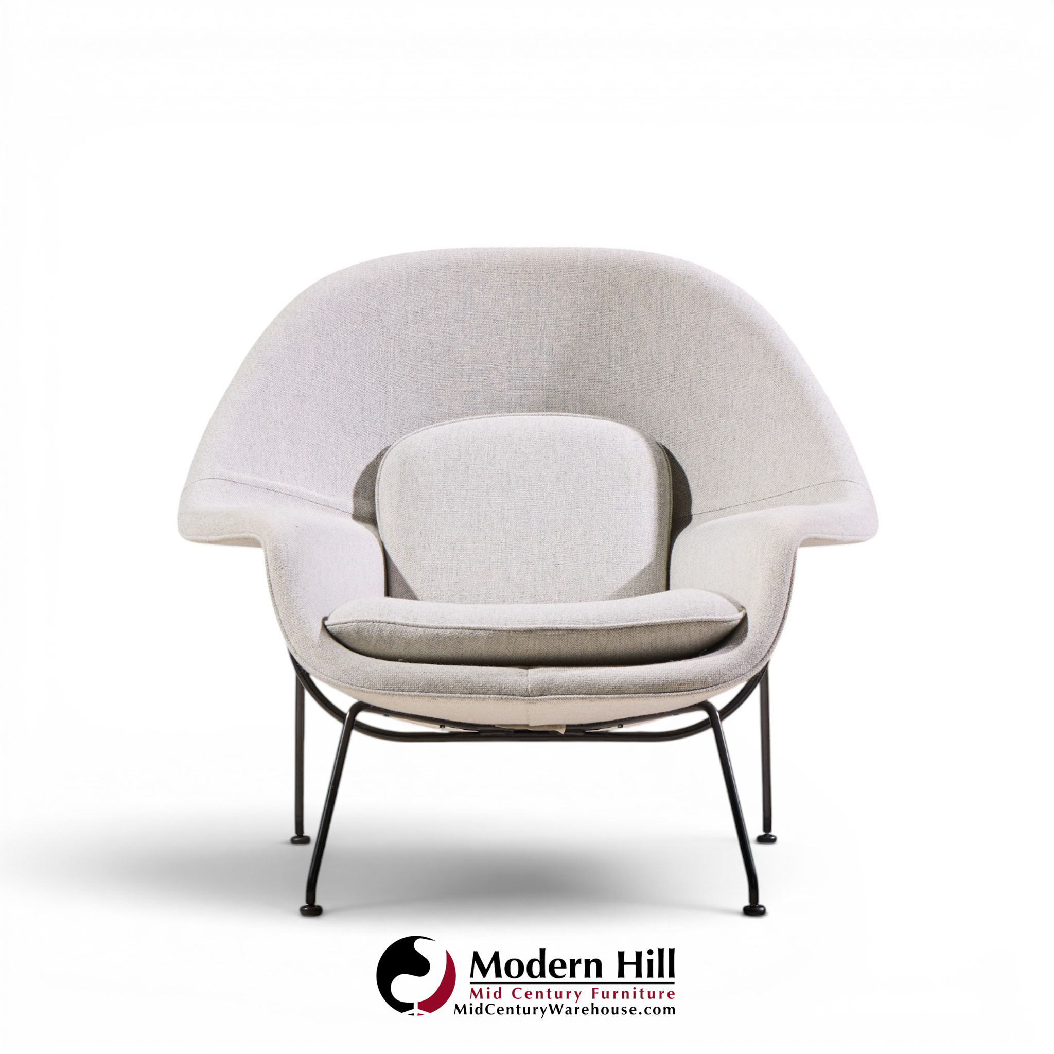 eero saarinen for knoll mid century womb chairs - pair