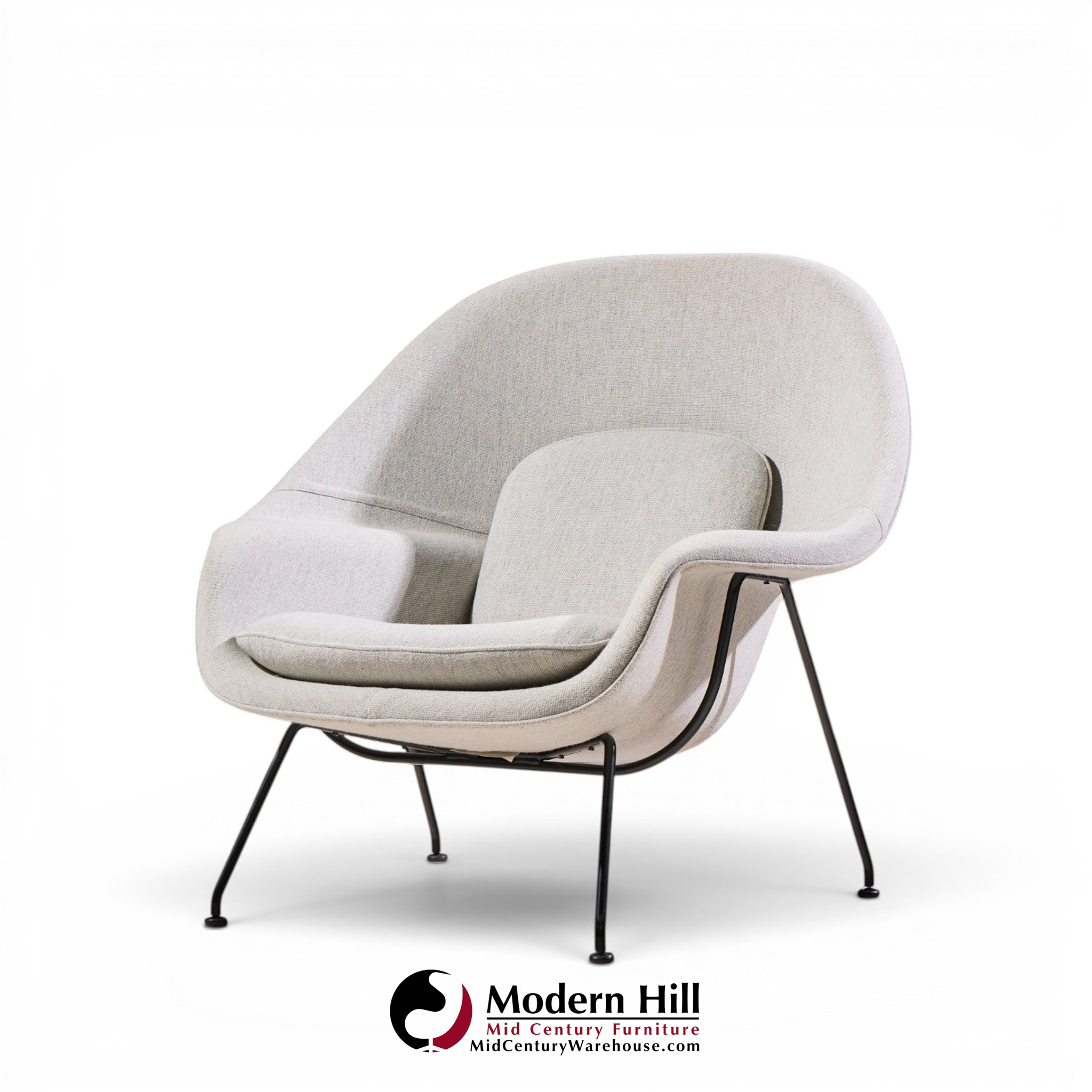 eero saarinen for knoll mid century womb chairs - pair