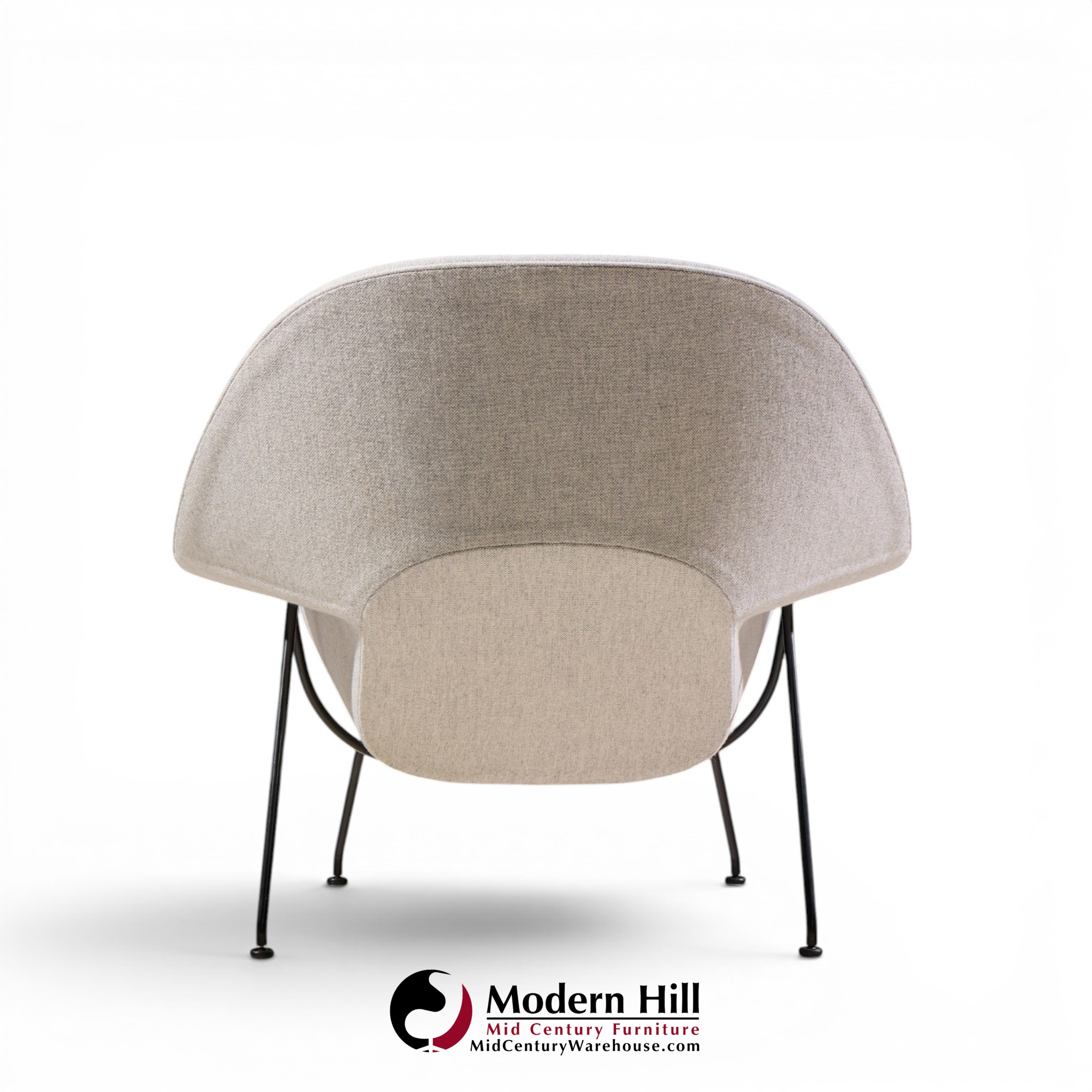 eero saarinen for knoll mid century womb chairs - pair