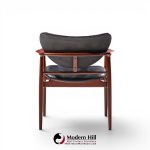 finn juhl for niels vodder model nv-48 mid century danish teak lounge chairs - pair
