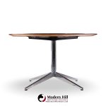 florence knoll mid century oval top rosewood and chrome dining table