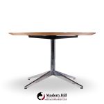 florence knoll mid century oval top rosewood and chrome dining table