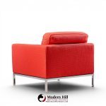 florence knoll mid century relaxed cube club lounge chairs - pair