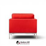 florence knoll mid century relaxed cube club lounge chairs - pair