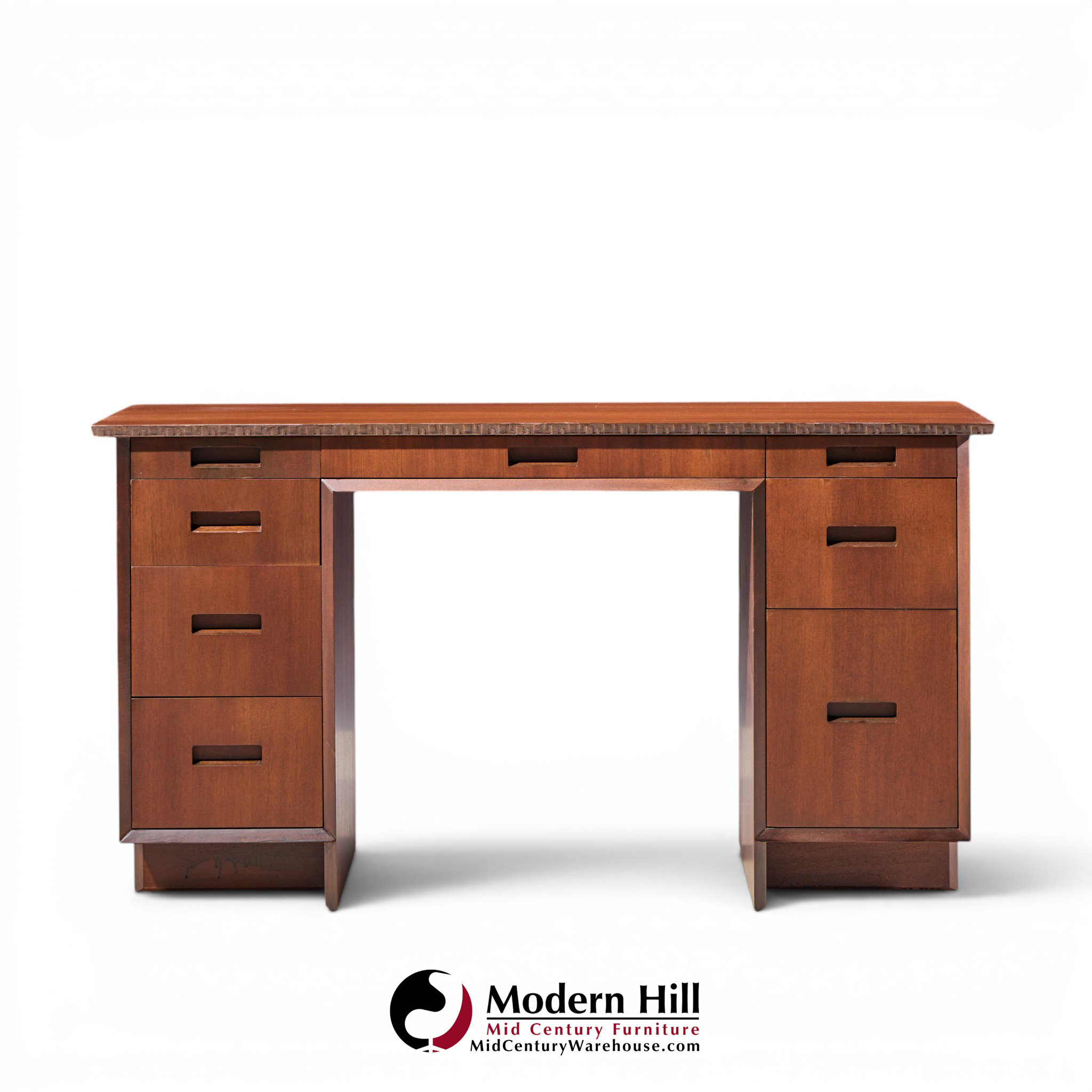 frank lloyd wright taliesin mid century mahogany desk