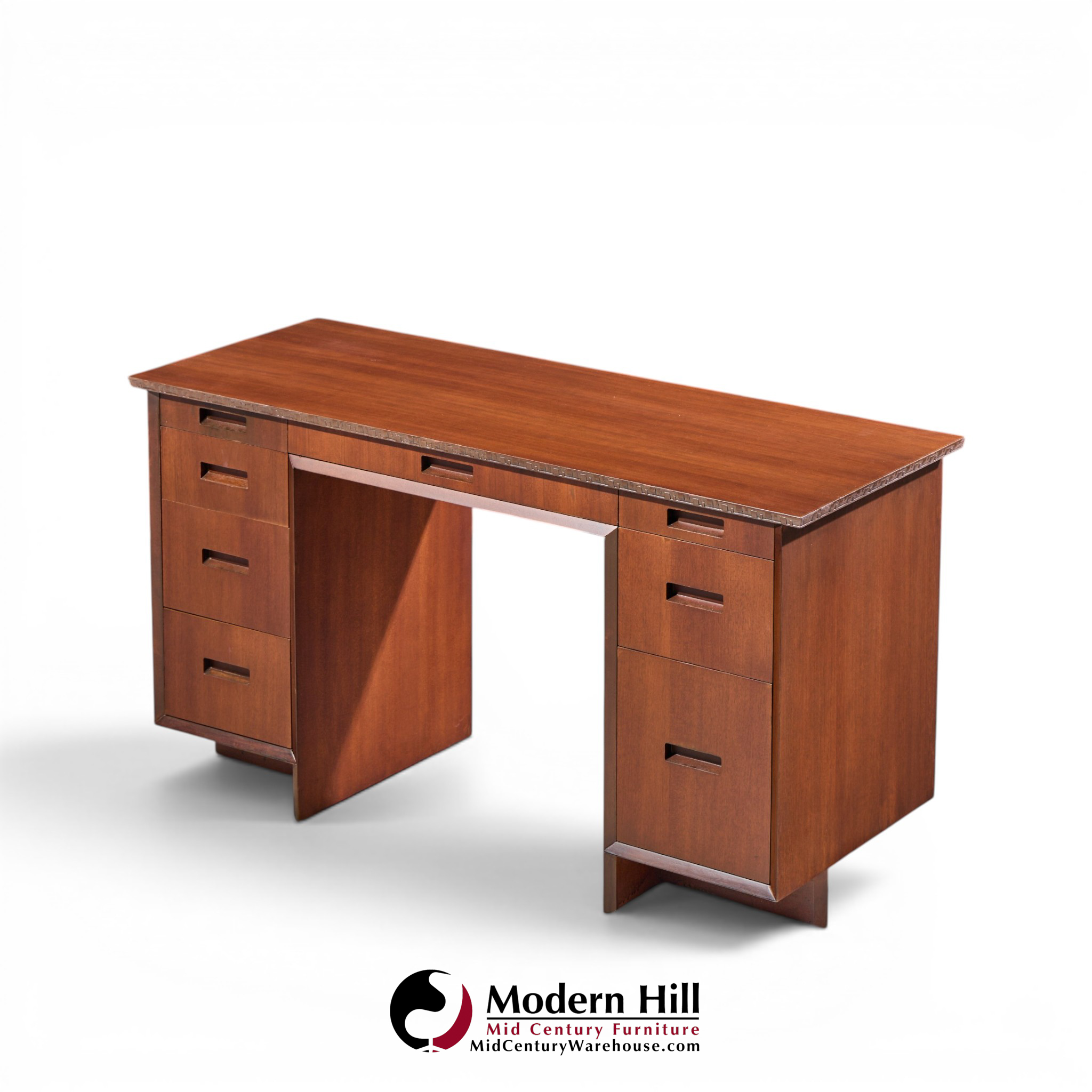 frank lloyd wright taliesin mid century mahogany desk