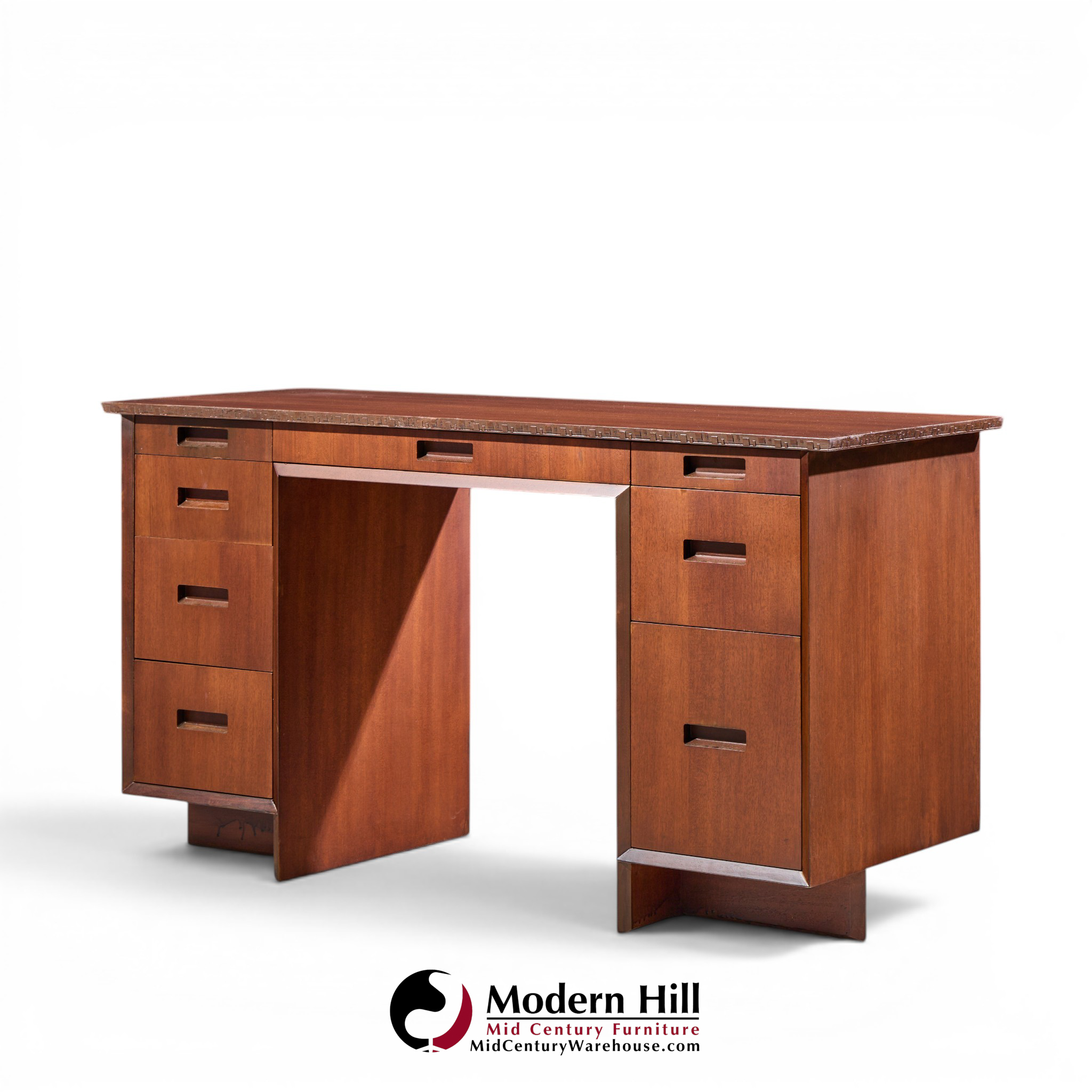 frank lloyd wright taliesin mid century mahogany desk