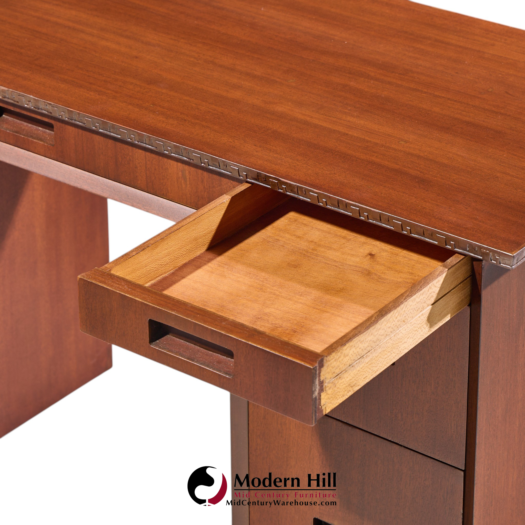 frank lloyd wright taliesin mid century mahogany desk