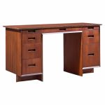 frank lloyd wright taliesin mid century mahogany desk