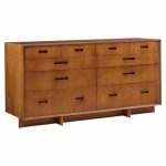 frank lloyd wright for henredon taliesin mid century 10 drawer mahogany lowboy dresser