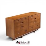 frank lloyd wright for henredon taliesin mid century 10 drawer mahogany lowboy dresser