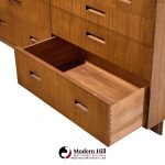 frank lloyd wright for henredon taliesin mid century 10 drawer mahogany lowboy dresser