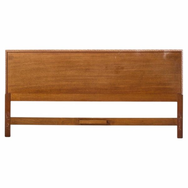frank lloyd wright for henredon taliesin mid century mahogany king headboard