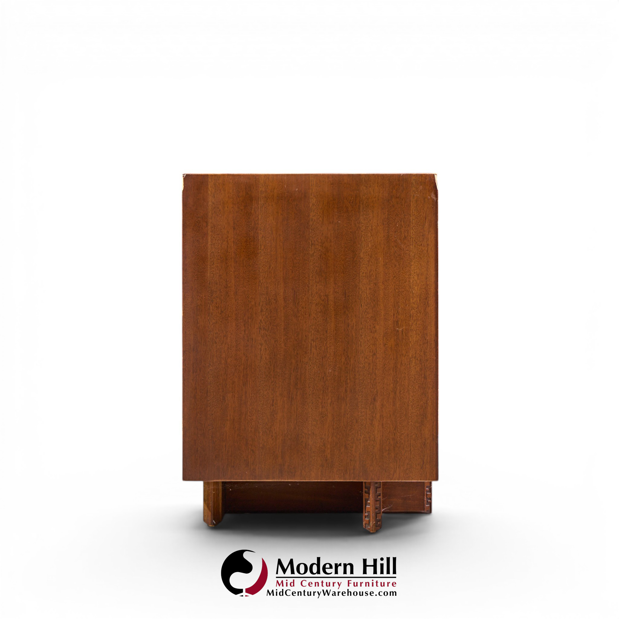 frank lloyd wright for henredon taliesin mid century mahogany nightstands - pair