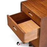 frank lloyd wright for henredon taliesin mid century mahogany nightstands - pair