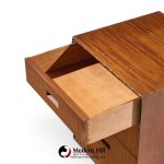 frank lloyd wright for henredon taliesin mid century mahogany nightstands - pair