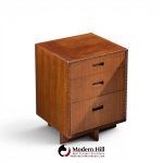 frank lloyd wright for henredon taliesin mid century mahogany nightstands - pair