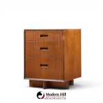 frank lloyd wright for henredon taliesin mid century mahogany nightstands - pair