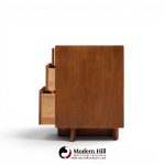 frank lloyd wright for henredon taliesin mid century mahogany nightstands - pair