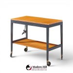 george nelson for herman miller mid century walnut server bar cart