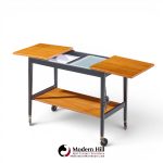 george nelson for herman miller mid century walnut server bar cart