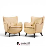 george nelson for herman miller model 4688 mid century lounge chairs - pair