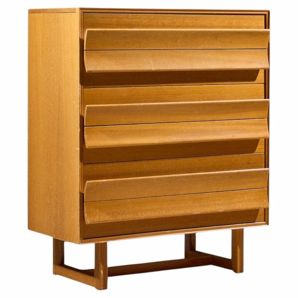 paul laszlo for brown saltman mid century bleached mahogany highboy dresser