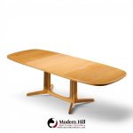 gudme mobelfabrik mid century danish teak expanding dining table with 2 leaves