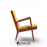 hans wegner ap-16 mid century danish teak lounge chairs - pair