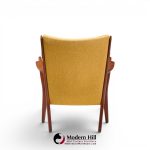 hans wegner ap-16 mid century danish teak lounge chairs - pair