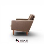 hans wegner style mid century danish teak 4 seater sofa