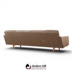 hans wegner style mid century danish teak 4 seater sofa
