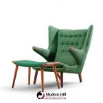 hans wegner for ap stolen ap19 mid century papa bear chair and ottoman