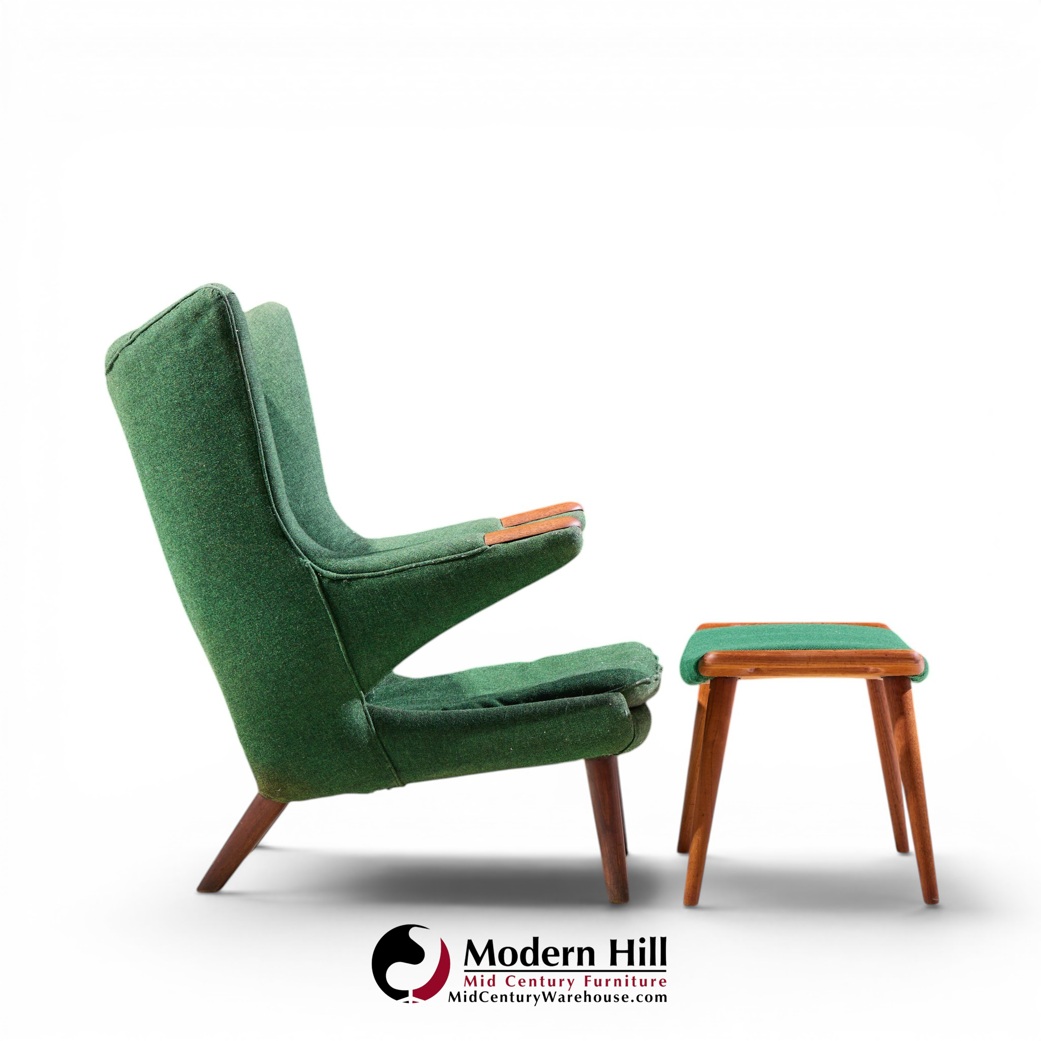 hans wegner for ap stolen ap19 mid century papa bear chair and ottoman