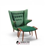 hans wegner for ap stolen ap19 mid century papa bear chair and ottoman