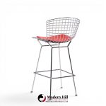 harry bertoia for knoll mid century chrome bar stools - set of 10