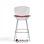 harry bertoia for knoll mid century chrome bar stools - set of 4