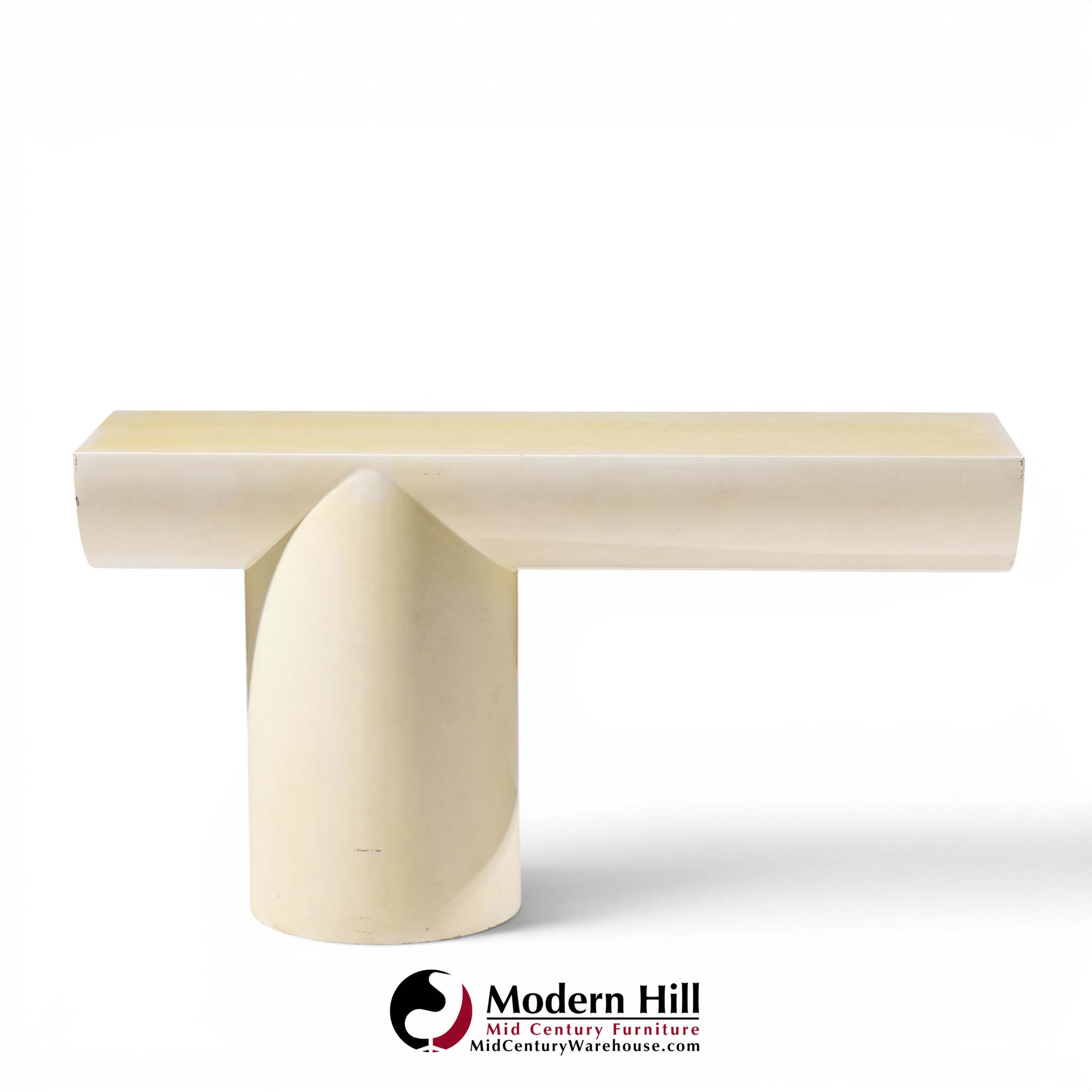 j. wade beam for brueton mid century "tee" console table