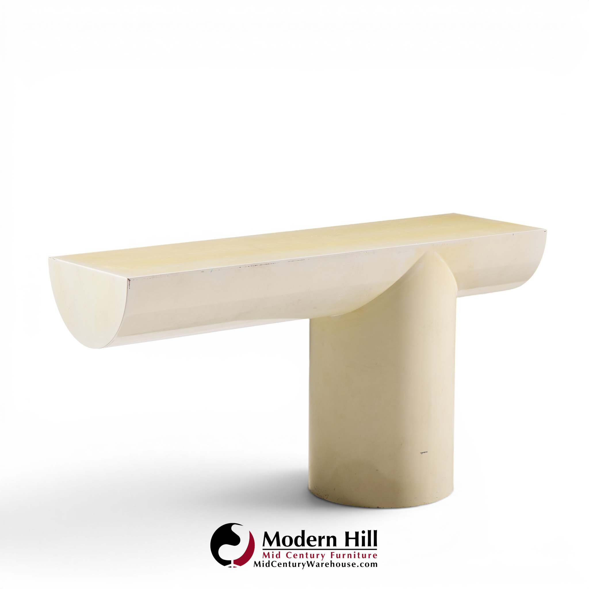 j. wade beam for brueton mid century "tee" console table