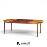 jl moller mid century danish rosewood expanding dining table with 2 leaves
