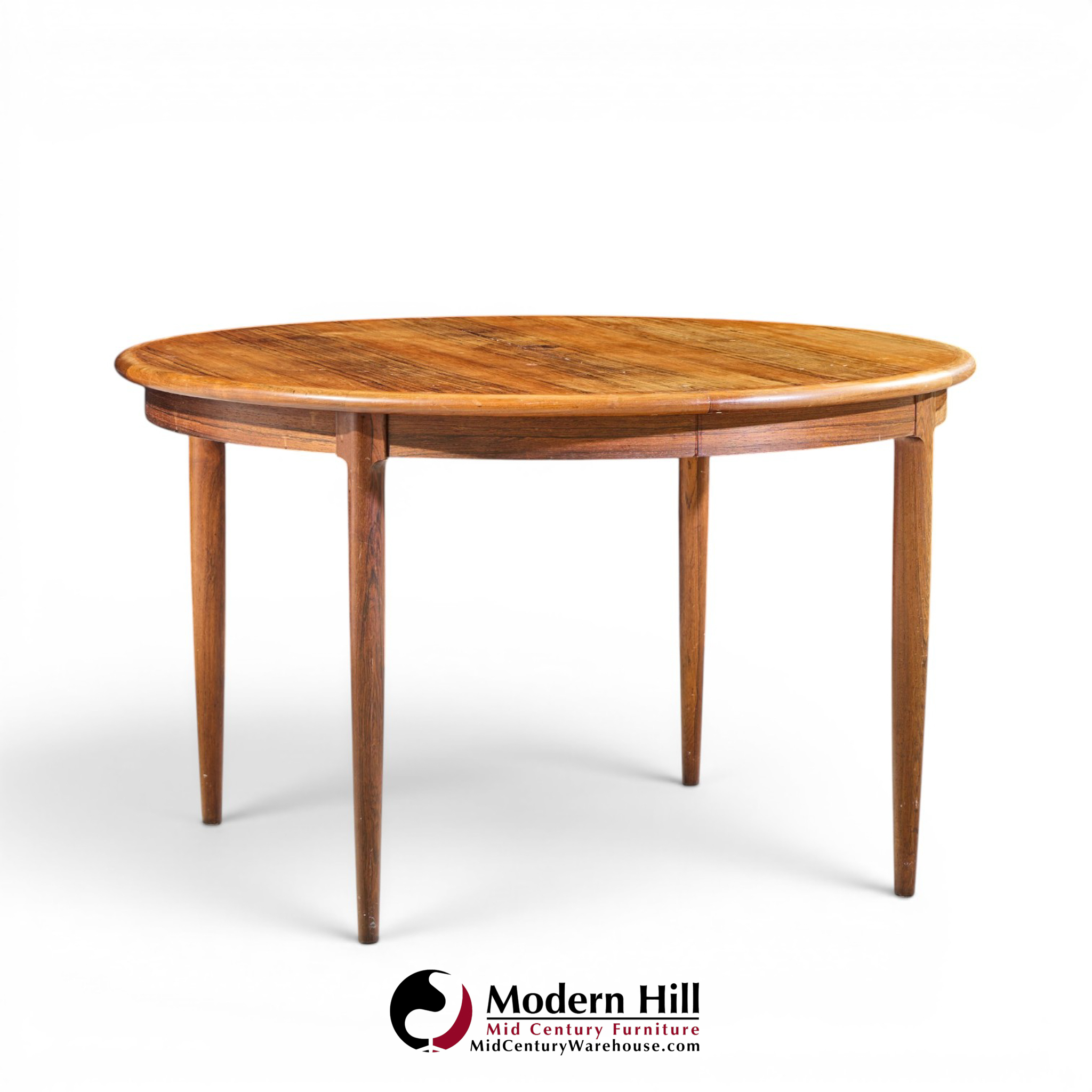 jl moller mid century danish rosewood expanding dining table with 2 leaves