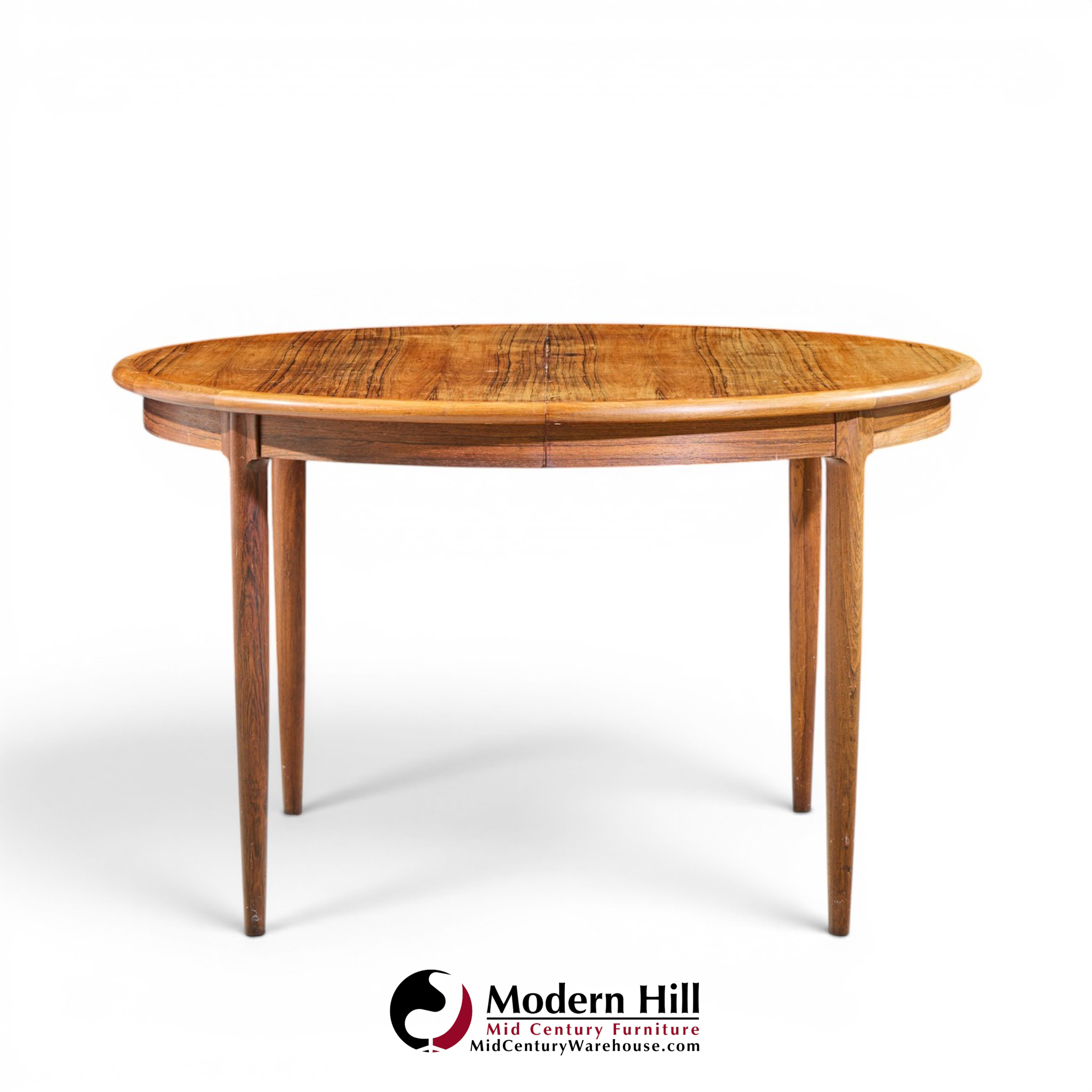 jl moller mid century danish rosewood expanding dining table with 2 leaves