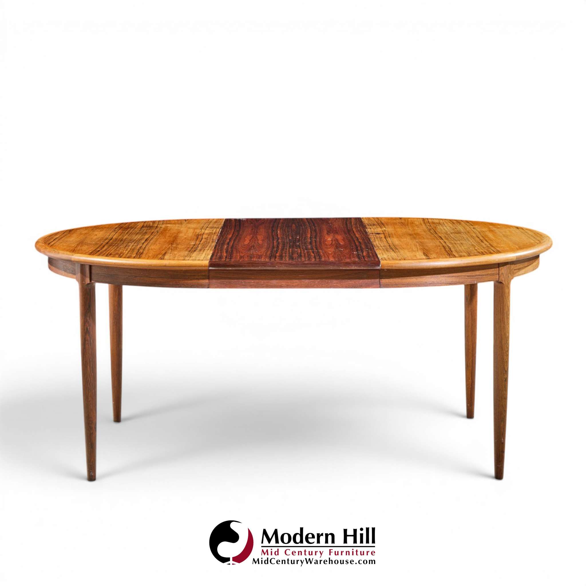 jl moller mid century danish rosewood expanding dining table with 2 leaves