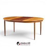 jl moller mid century danish rosewood expanding dining table with 2 leaves