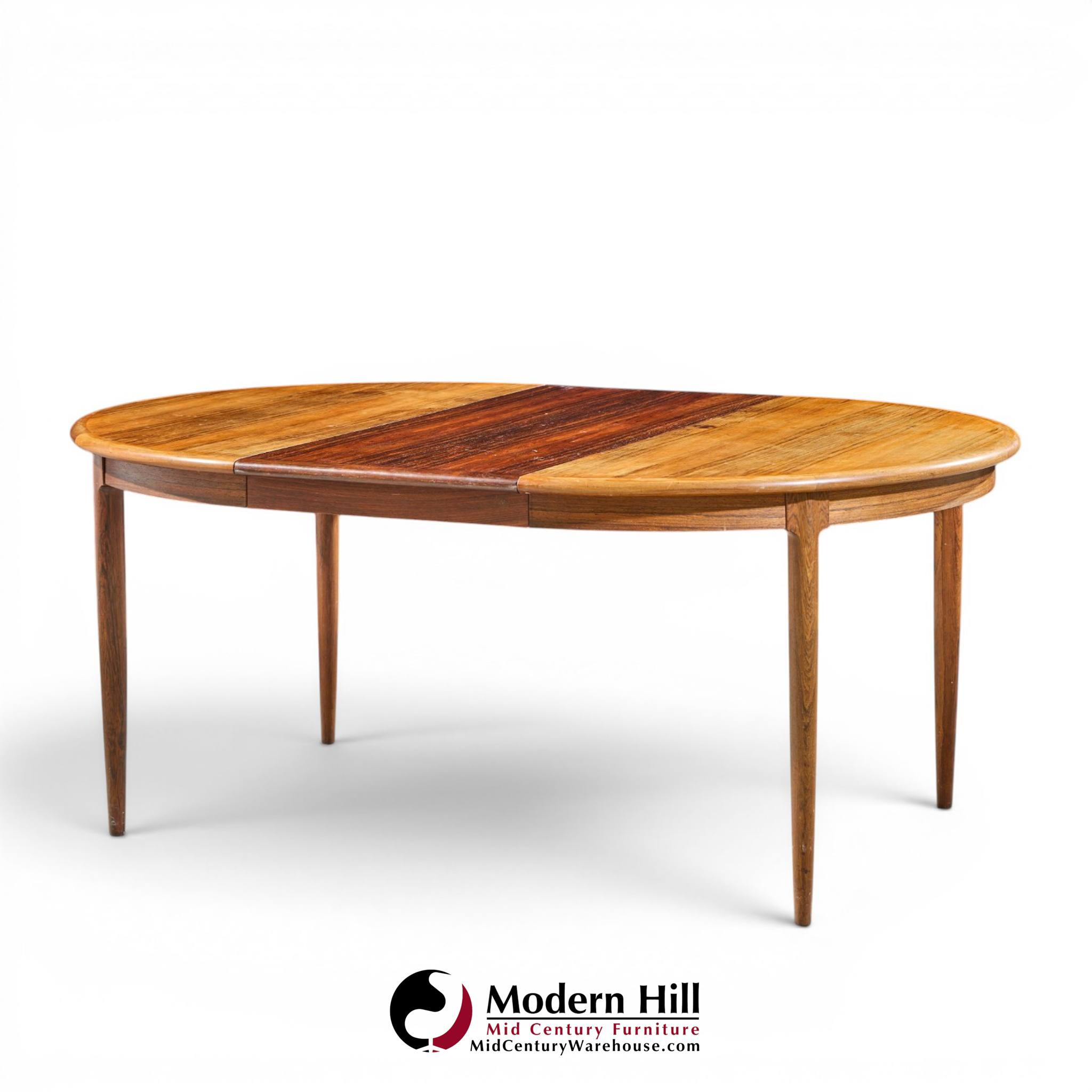 jl moller mid century danish rosewood expanding dining table with 2 leaves