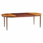 jl moller mid century danish rosewood expanding dining table with 2 leaves